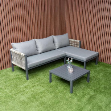 Loungeset Ibiza Moderne Hoekbank Chaise Longue Rechts Tuinset - 113579