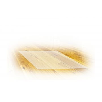 Bureaustoelmat vloerbeschermer 80x100cm transparant/wit 