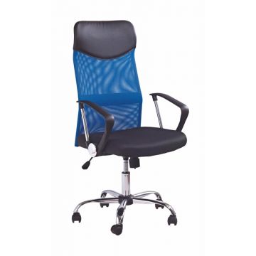 Bureaustoel Vire Blauw Gaas Met Armleuningen