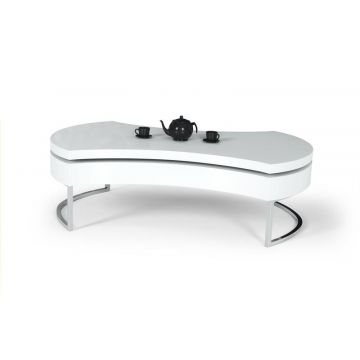 Salontafel Aurea Hoogglans Wit 115cm glamour