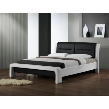 Bed Cassandra Wit/Zwart 160x200cm Modern Ecoleer
