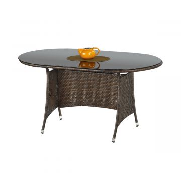 Tuintafel Master Bruin Glas