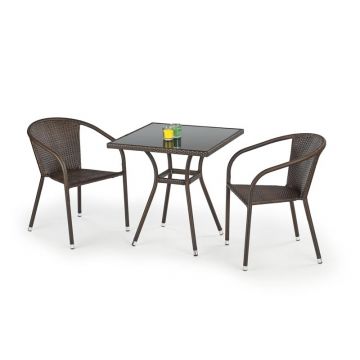 Tuintafel Mobil Zwart Glas