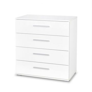 Kast Lima KM-3 Hoogglans Wit 77cm commode met 3 lades