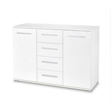 Dressoir Lima KM-4 Hoogglans Wit 116cm breed