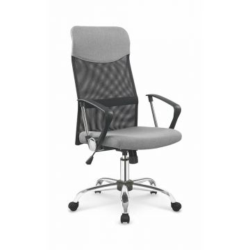 Bureaustoel Vire 2 Zwart Gaas Grijs Bekleding Met Armleuningen