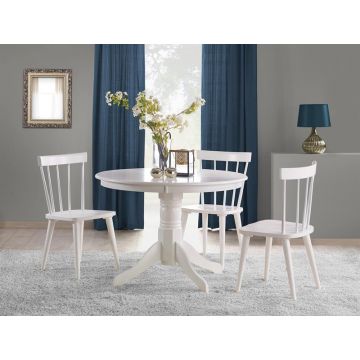 Eettafel Gloster Klassiek Wit 106cm Rond
