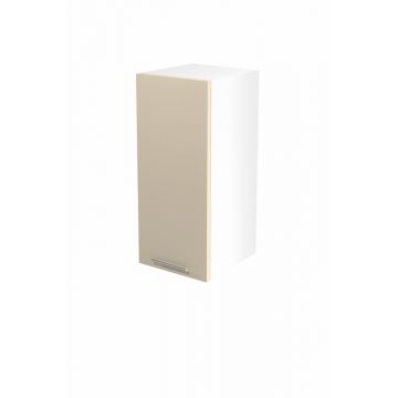 Bovenkast keuken 30x72cm Licht Beige Glans softclose met handgreep