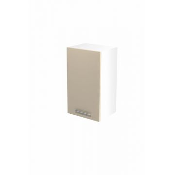 Bovenkast keuken 40x72cm Licht Beige Glans softclose met handgreep