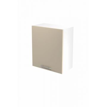 Bovenkast keuken 60x72cm Licht Beige Glans softclose met handgreep