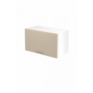 Klepkast keuken 60x36cm Licht Beige Glans bovenkast met gasveren en handgreep