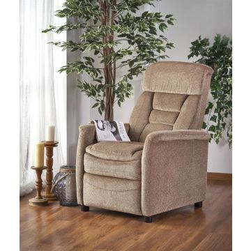 RelaxFauteuil Jordan Beige Stof Handmatig Verstelbaar