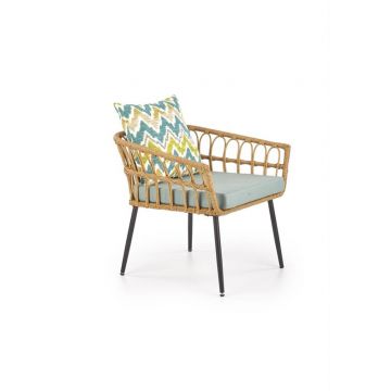 Fauteuil Gardena 1S Bruin Rotan inclusief kussens