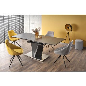 Eettafel Salvador Donker Grijs 160-200cm uitschuifbaar