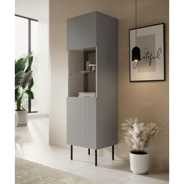 Moderne Vitrinekast Asensio Grijs 50cm