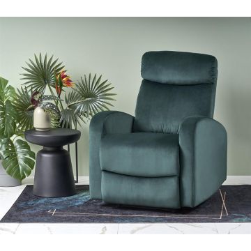 Relaxfauteuil Wonder Groen Fluweel Verstelbaar