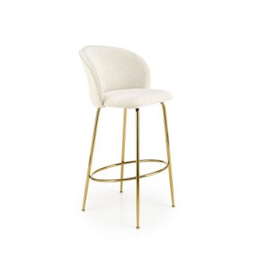 Barkruk H116 Wit/Goud