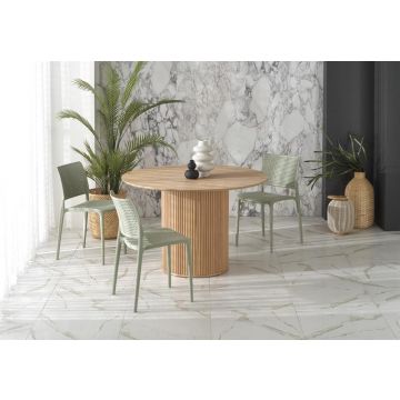 Eettafel Lopez Rond Eiken Bruin 120cm