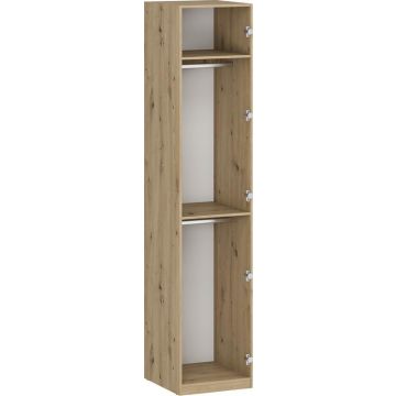 Kledingkast Flex1 Eiken Bruin 50cm breed modulair met veel hangruimte