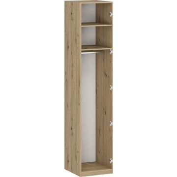 Kledingkast Flex2 Eiken Bruin 50cm breed modulair met veel opbergruimte