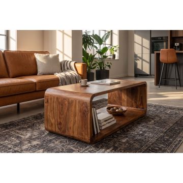 Salontafel Cube 100cm Massief Sheesham Hout - 38032