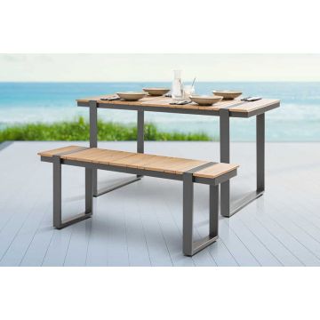 Tuinbank Tampa Lounge 125cm WPC Naturel - 40932