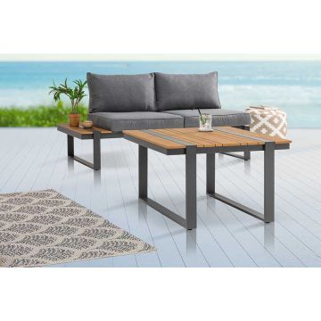 Tuin Bijzettafel Tampa Lounge 80cm Naturel - 40935