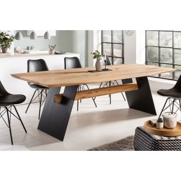 Eettafel Grand Oak 240cm Massief Wild Eiken Hout - 43389