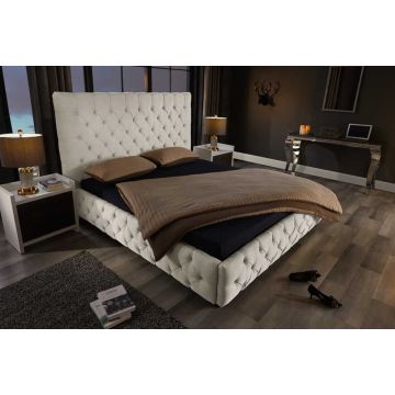 Design Boxspring Paris 180x200cm Beige Linnen Chesterfield Tweepersoonbed - 41328