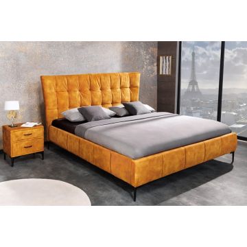 Bed Boutique Mosterdgeel 180x200cm Fluweel - 41667