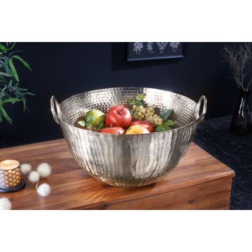 Decoratieve Schaal Orient 40cm met Hamerslag Effect Zilver - 42238