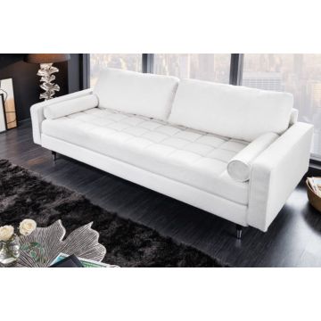 Bank 3-Zits Cozy Wit 220cm - 42703