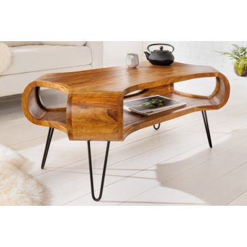 Salontafel Organic Living 100x45cm Massief Sheesham Hout - 43073