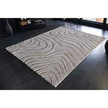 Tapijt Wave 170x240cm Grijs 3D-Effect - 43130