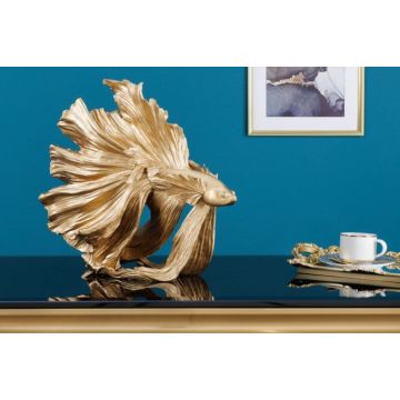 Decoratie Vis Crowntail Goud 32cm - 43172