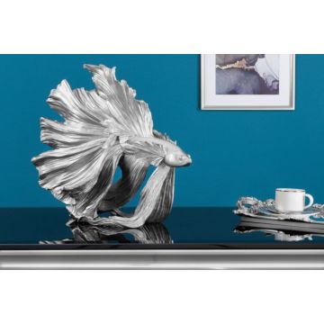 Decoratie Vis Crowntail Zilver 32cm - 43175