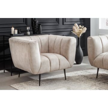 Fauteuil Noblesse Champagne Fluweel - 43267