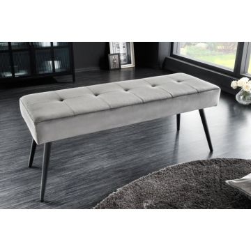 Bank Boutique Donkergrijs 100cm Fluweel - 43319