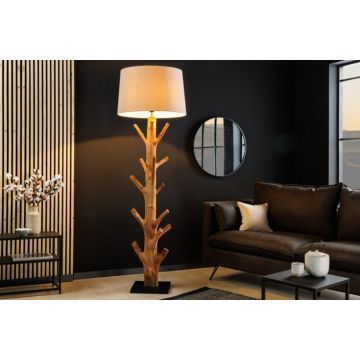 Vloerlamp Tree Nature 175cm Massief Mango Hout - 43323