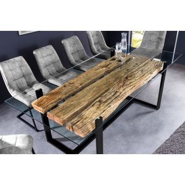 Eettafel Barracuda 220cm Teak Zonder Glazen Blad - 43342