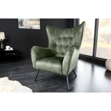 Fauteuil Amsterdam Groen Fluweel - 43569