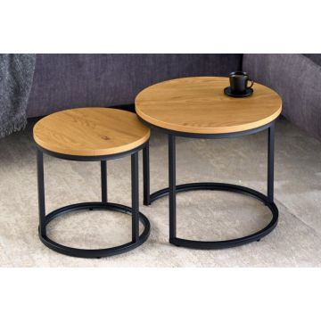 Bijzettafel 2-delige set Elegance Rond 45cm - 43643