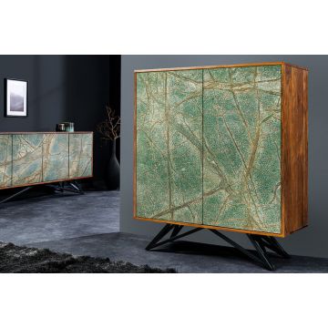 Kast Mountain Soul120cm Massief Acacia Hout Natuursteen - 43794