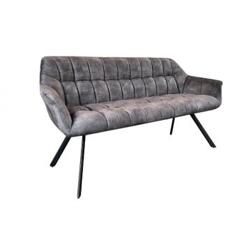 Bank Papillon 165cm Grijs Fluweel - 43881