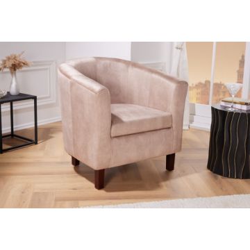 Fauteuil Hemingway Champagne Fluwelen armleuningen - 43891