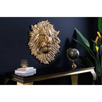 Wanddecoratie Wildlife Lion 60cm Goud - 43953
