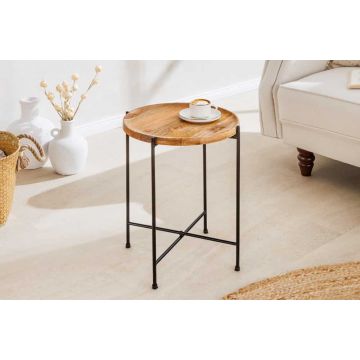 Bijzettafel Trayful mangohout 50cm - 44342  
