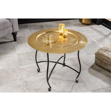 Bijzettafel Marrakesh Goud Design 60cm - 44345