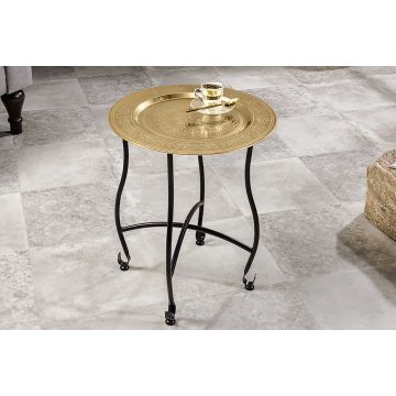 Bijzettafel Marrakesh Messing Design 50cm - 44348