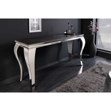 Console Modern Barock 140cm Verchroomd Gesinsterd Steen - 44367